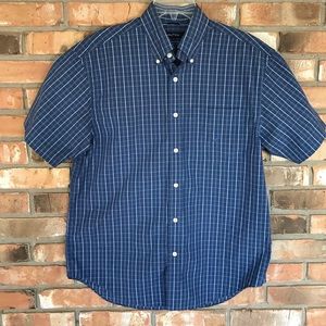Nautica Men’s Button Down Short Sleeve Shirt   Med